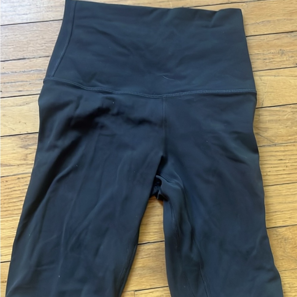 Lululemon Grey High-Waisted Biker Shorts